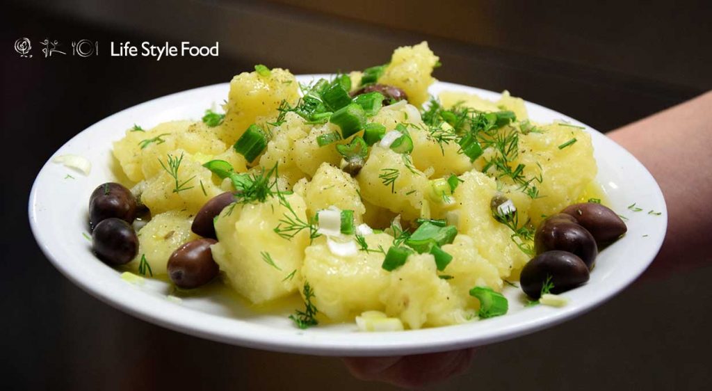 Potato Salad with caper and olives