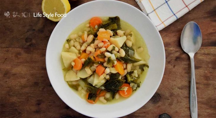 Greek bean soup with celeriac and celery
