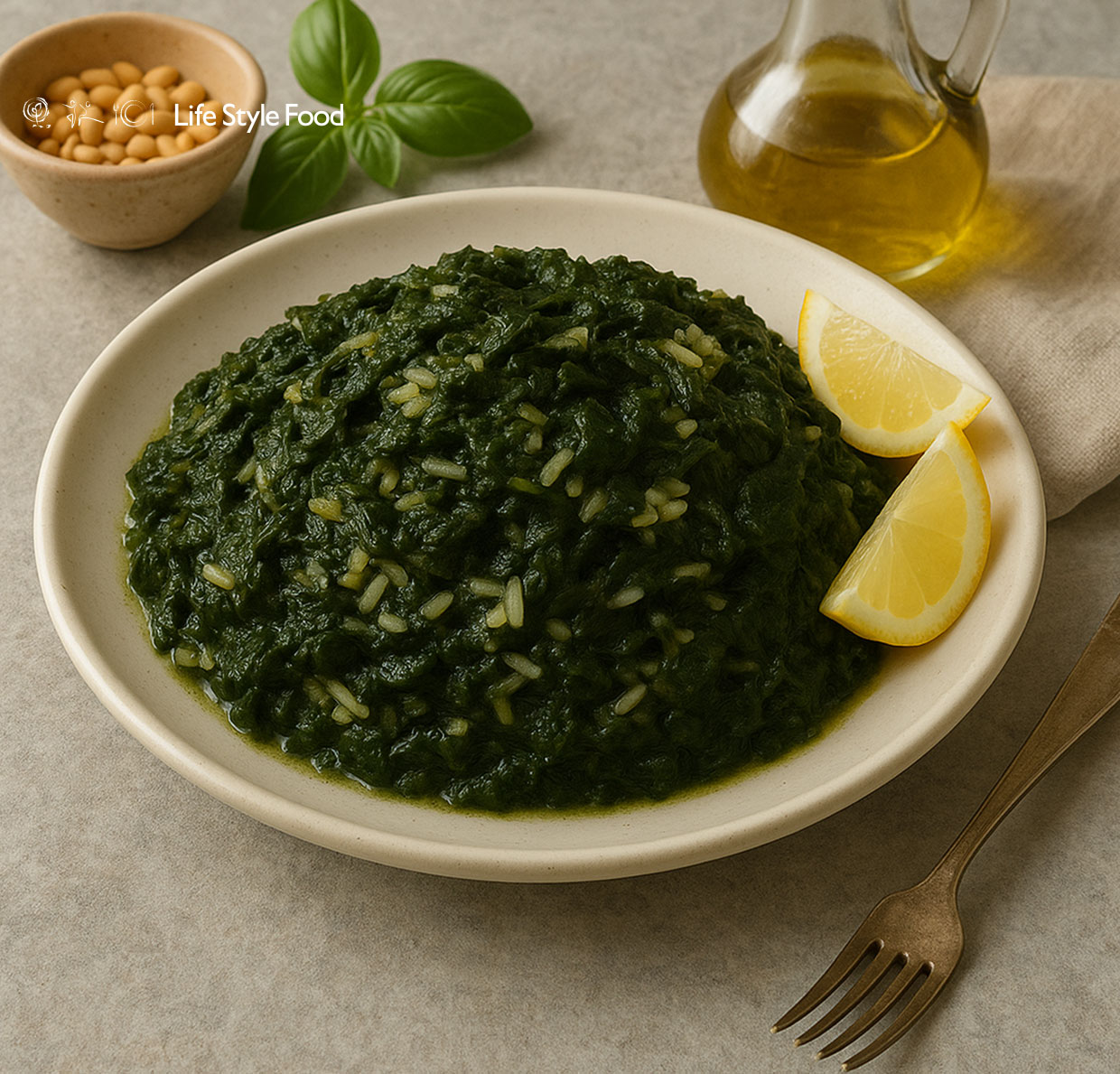 Σπανακόρυζο με ντομάτα