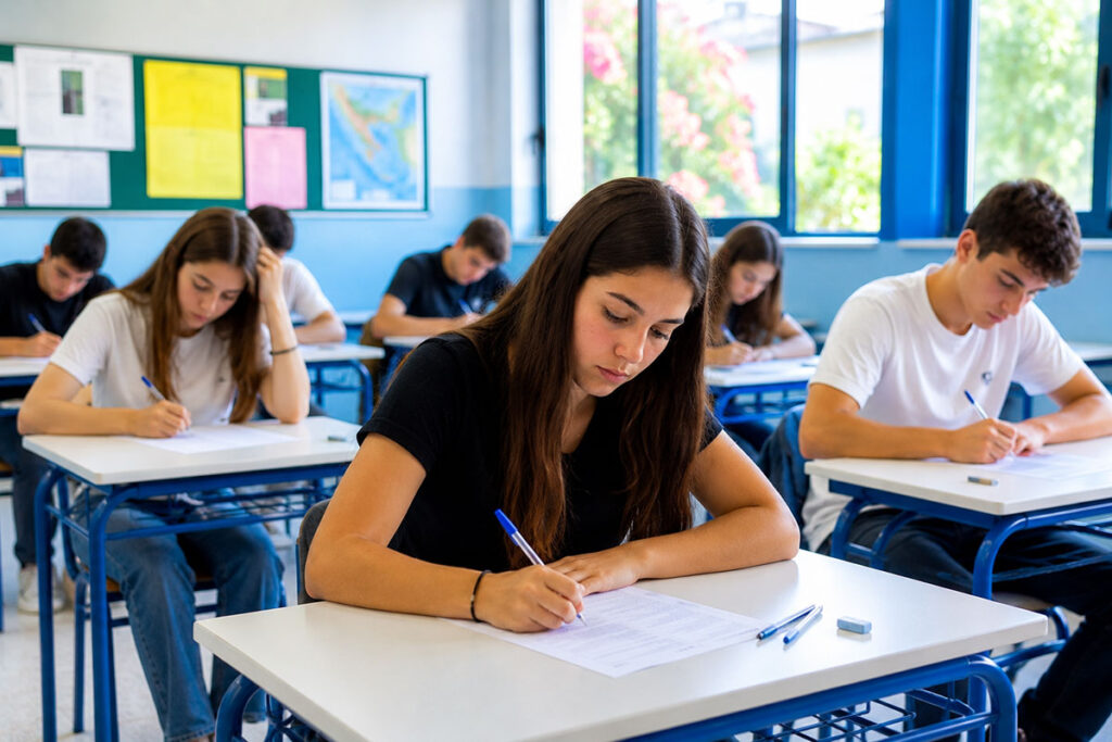 Μαθητές προετοιμάζονται για το σύστημα των πανελλαδικών εξετάσεων