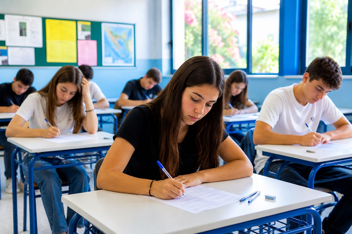Μαθητές προετοιμάζονται για το σύστημα των πανελλαδικών εξετάσεων