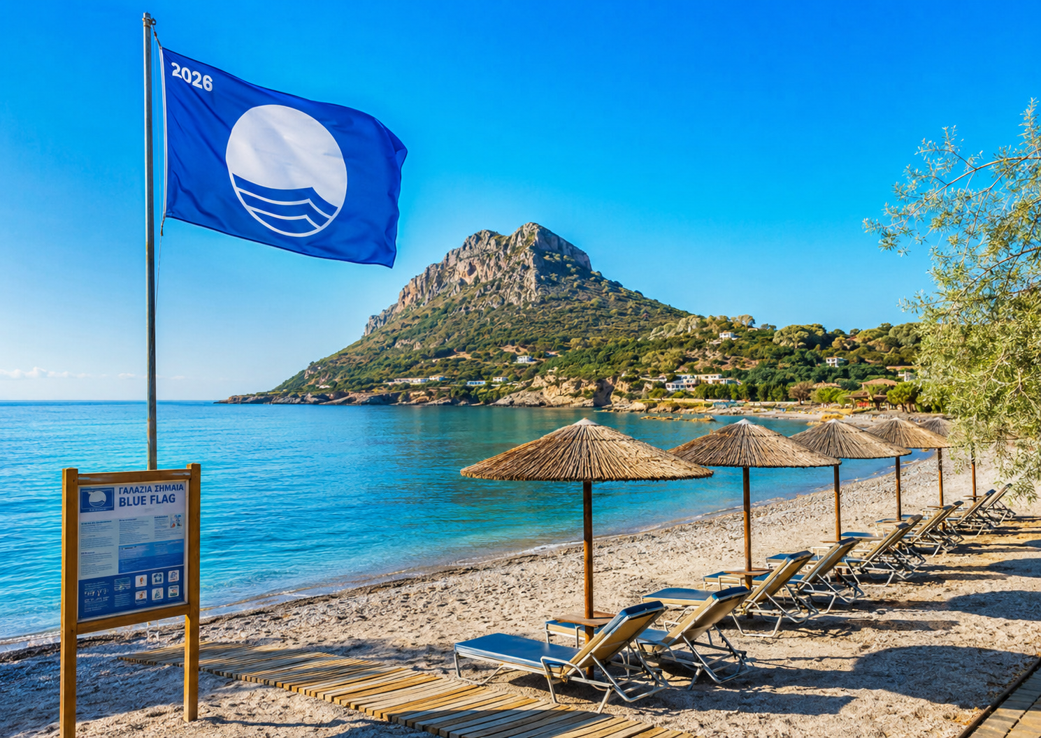 Ελληνικές παραλίες που βραβεύτηκαν με Γαλάζια Σημαία το 2026