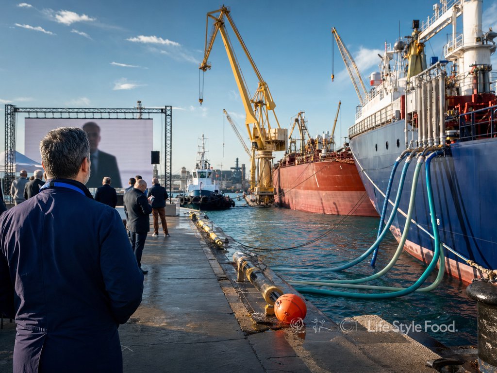Πλοία σε λιμάνι, εναλλακτικά καύσιμα ναυτιλία σε πρώτο πλάνο