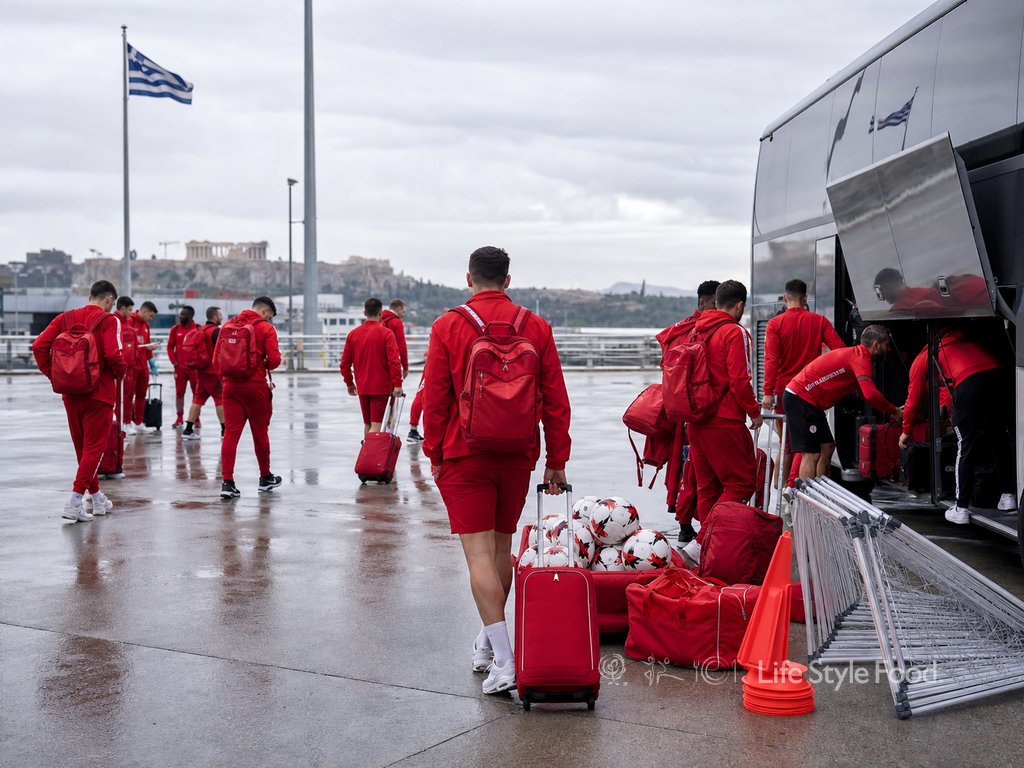 ολυμπιακός προετοιμασία ολλανδία: παίκτες επιβιβάζονται για το ταξίδι