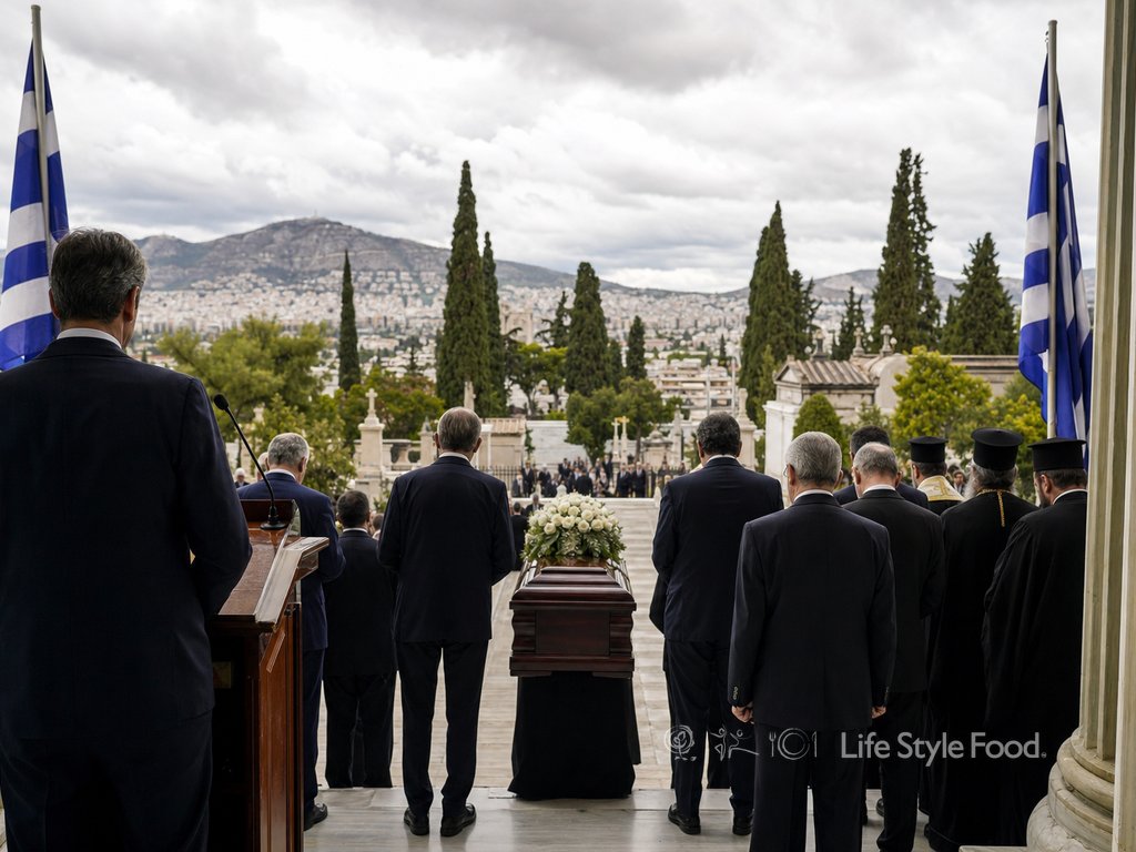 κηδεία γιάννη βαρβιτσιώτη στην Ιερά Μητρόπολη Αθηνών, Α' Νεκροταφείο