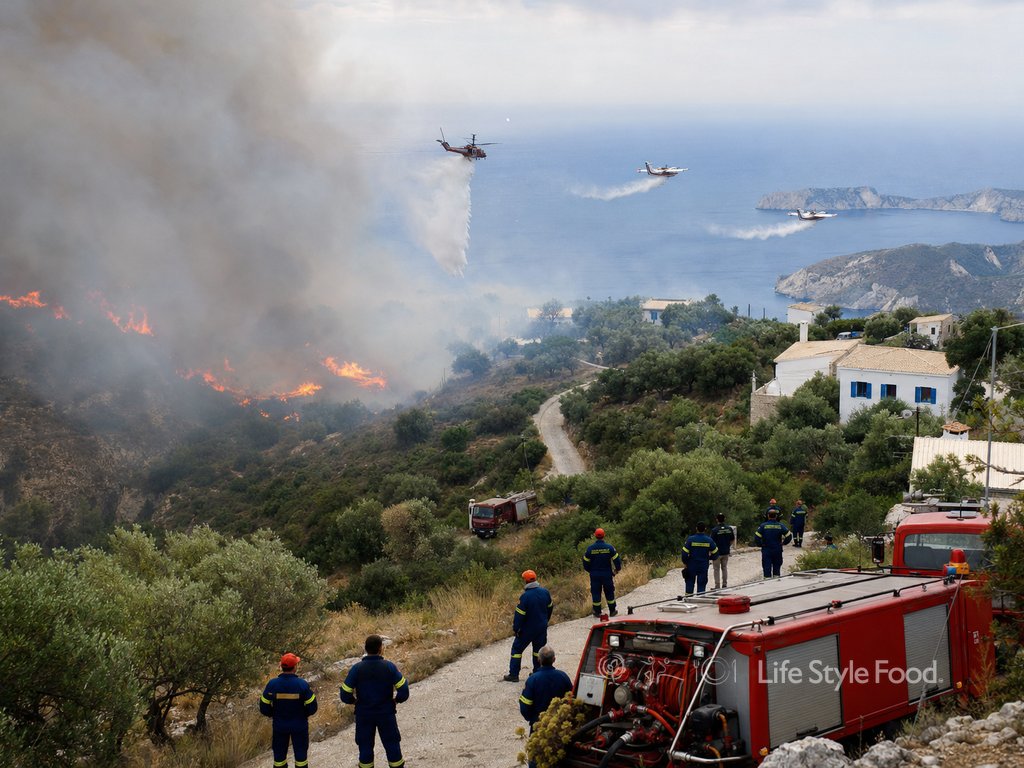 Εναέρια και χερσαία μέσα στην πυρκαγιά μαραθιά ζάκυνθος