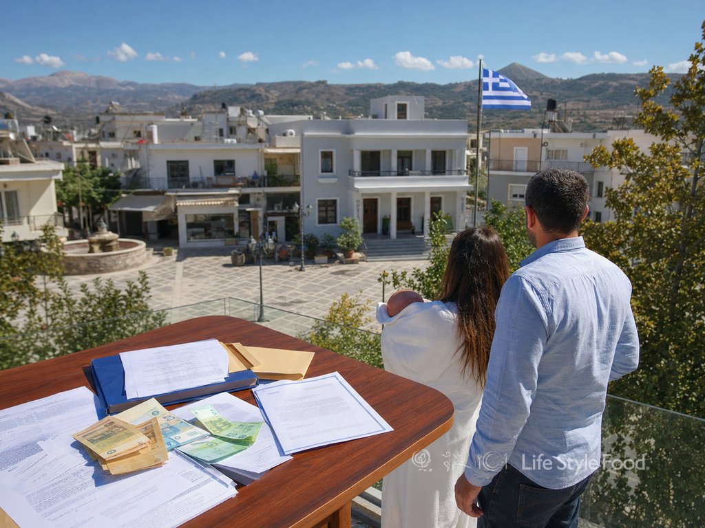 Αφίσα για εφάπαξ νεογέννητο μινώα πεδιάδας και οικογενειακή στήριξη